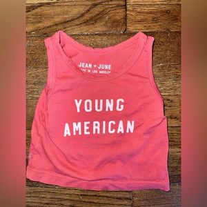 Jean and June made in LA young American tank top 12/18 months